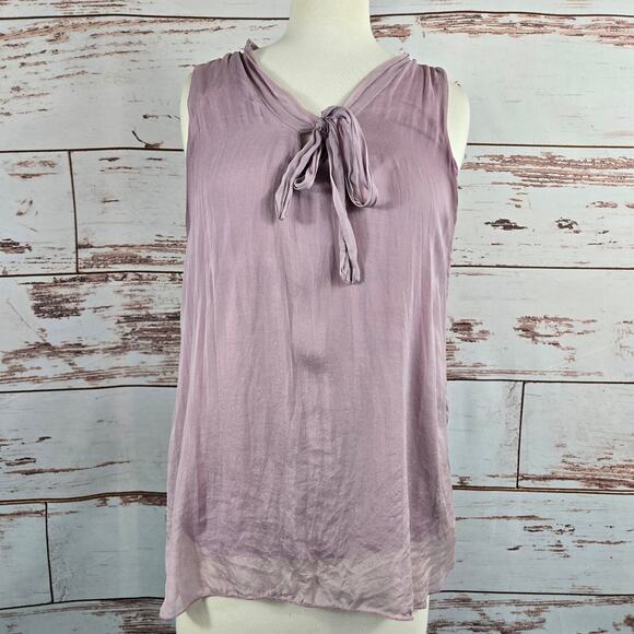 Carla Conti Silk Sleeveless Top Dusty Pink Size Small - Picture 1 of 6